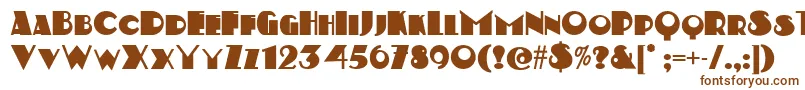 Kerfufflenf-fontti – ruskeat fontit valkoisella taustalla