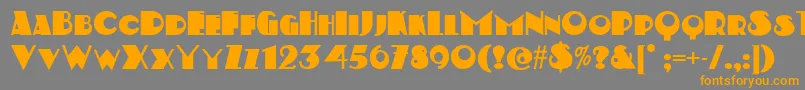 Kerfufflenf Font – Orange Fonts on Gray Background