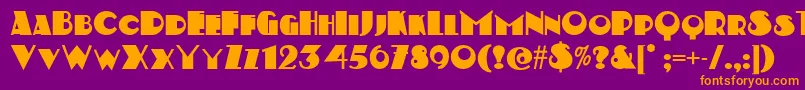 Kerfufflenf Font – Orange Fonts on Purple Background