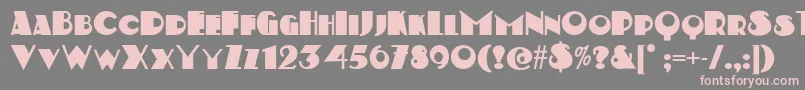 Kerfufflenf Font – Pink Fonts on Gray Background