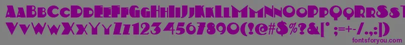 Kerfufflenf-Schriftart – Violette Schriften auf grauem Hintergrund