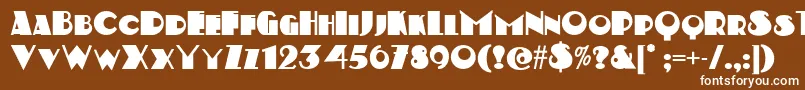 Kerfufflenf Font – White Fonts on Brown Background