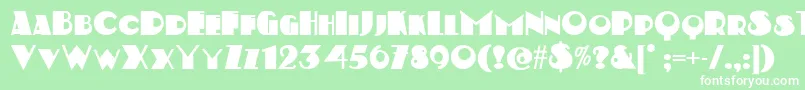 Kerfufflenf Font – White Fonts on Green Background