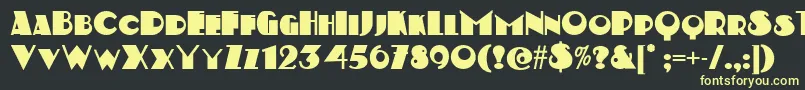 Kerfufflenf Font – Yellow Fonts on Black Background