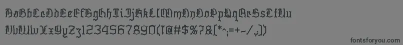 Skelettフォントについての詳細 フォントSkelett – 黒い文字の灰色の背景