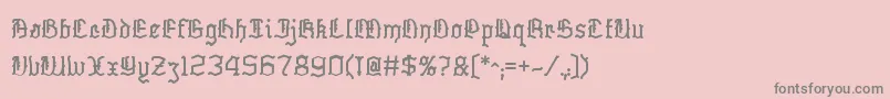 フォントSkelett – ピンクの背景に灰色の文字