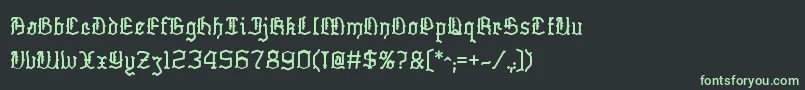 フォントSkelett – 黒い背景に緑の文字