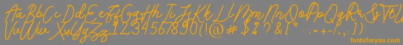 Andalusia Font – Orange Fonts on Gray Background