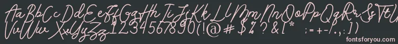 Andalusia Font – Pink Fonts on Black Background