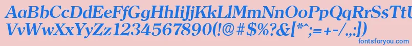 ClearfaceserialBolditalic Font – Blue Fonts on Pink Background