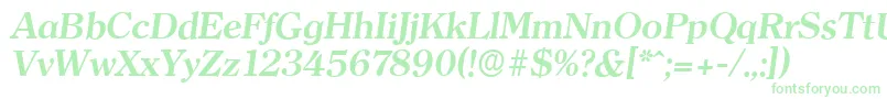 ClearfaceserialBolditalic Font – Green Fonts on White Background