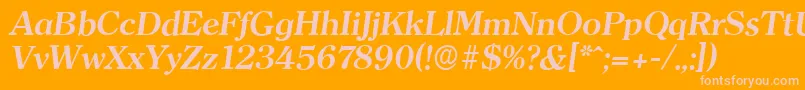 ClearfaceserialBolditalic Font – Pink Fonts on Orange Background