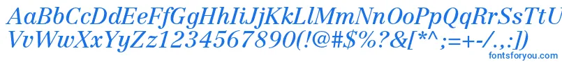 CentennialltstdItalic-Schriftart – Blaue Schriften
