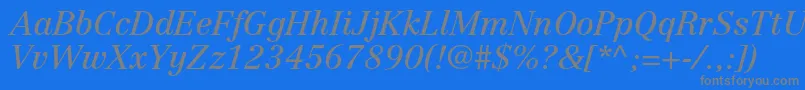 More about CentennialltstdItalic Font CentennialltstdItalic Font – Gray Fonts on Blue Background