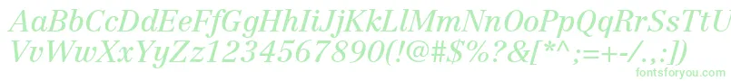 CentennialltstdItalic Font – Green Fonts on White Background