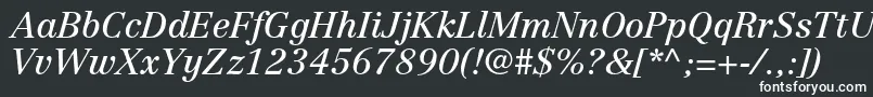 CentennialltstdItalic Font – White Fonts on Black Background