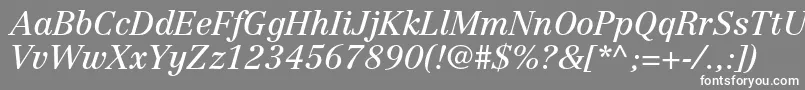CentennialltstdItalic Font – White Fonts on Gray Background