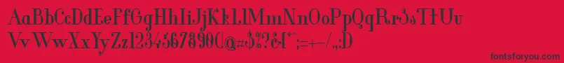 フォントGlamorBoldCondensed – 赤い背景に黒い文字