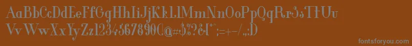 GlamorBoldCondensed Font – Gray Fonts on Brown Background