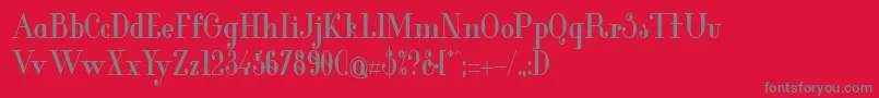 GlamorBoldCondensed-Schriftart – Graue Schriften auf rotem Hintergrund