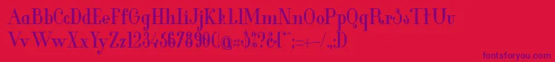 GlamorBoldCondensed Font – Purple Fonts on Red Background