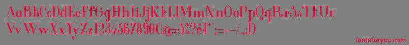 GlamorBoldCondensed Font – Red Fonts on Gray Background