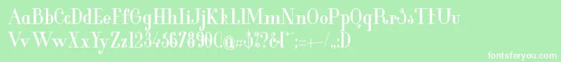 フォントGlamorBoldCondensed – 緑の背景に白い文字