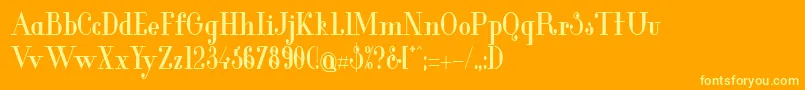 Police GlamorBoldCondensed – polices jaunes sur fond orange