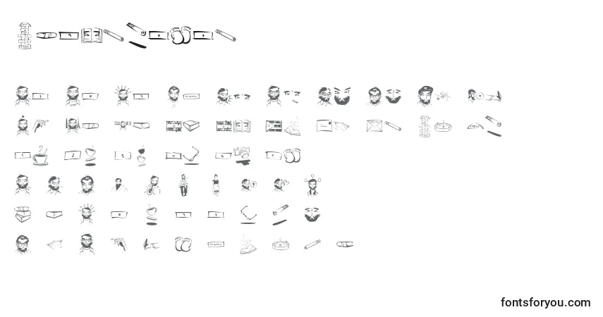 Шрифт Slcortazar – алфавит, цифры, специальные символы