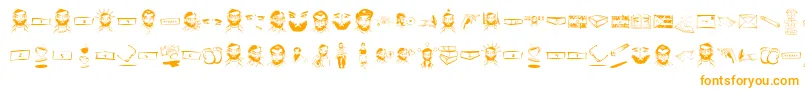 Slcortazar-Schriftart – Orangefarbene Schriften
