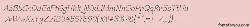 Czaristiteoblique Font – Black Fonts on Pink Background