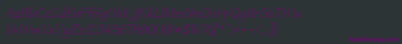 Czaristiteoblique Font – Purple Fonts on Black Background