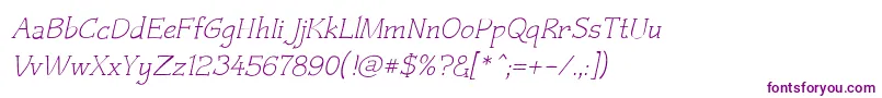 Czaristiteoblique Font – Purple Fonts on White Background