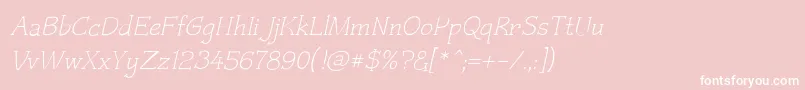Czaristiteoblique Font – White Fonts on Pink Background