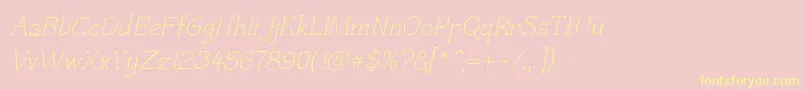 Czaristiteoblique Font – Yellow Fonts on Pink Background