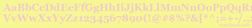 GeorgiaРџРѕР»СѓР¶РёСЂРЅС‹Р№ Font – Pink Fonts on Yellow Background