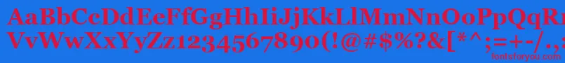 GeorgiaРџРѕР»СѓР¶РёСЂРЅС‹Р№ Font – Red Fonts on Blue Background