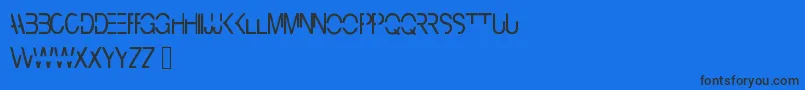 Шрифт Cyberbunny – чёрные шрифты на синем фоне