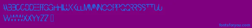 Cyberbunny-Schriftart – Blaue Schriften auf violettem Hintergrund