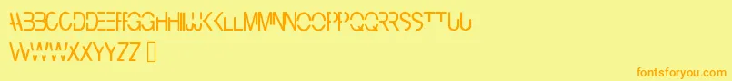 Cyberbunny Font – Orange Fonts on Yellow Background