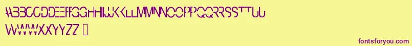 Шрифт Cyberbunny – фиолетовые шрифты на жёлтом фоне