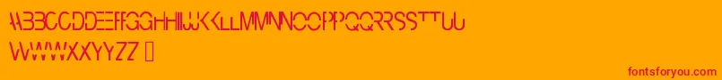 Cyberbunny Font – Red Fonts on Orange Background