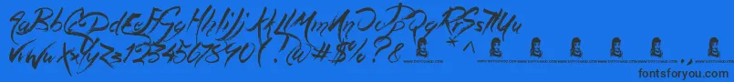 フォントMagicPies – 黒い文字の青い背景