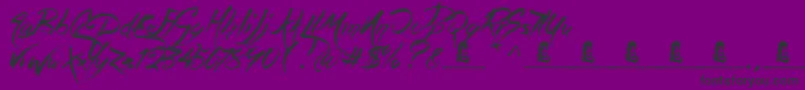 MagicPies-Schriftart – Schwarze Schriften auf violettem Hintergrund