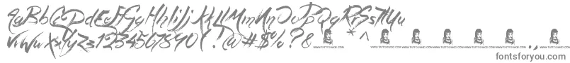 MagicPies-fontti – harmaat kirjasimet valkoisella taustalla
