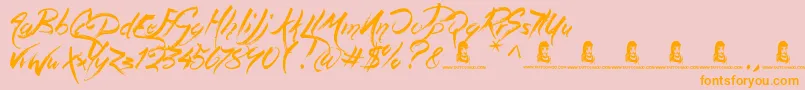 MagicPies Font – Orange Fonts on Pink Background