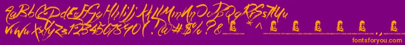 MagicPies Font – Orange Fonts on Purple Background