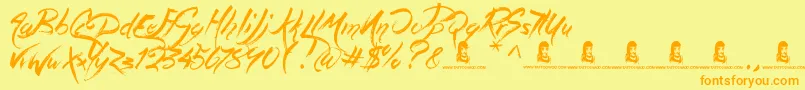 MagicPies Font – Orange Fonts on Yellow Background