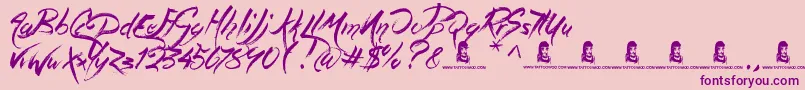 MagicPies Font – Purple Fonts on Pink Background