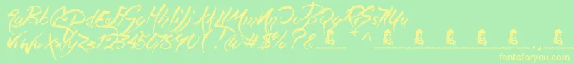 MagicPies Font – Yellow Fonts on Green Background